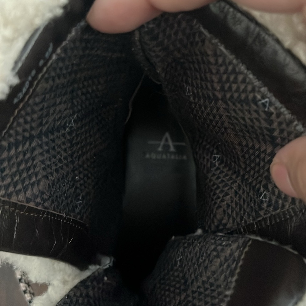 Aquatalia Jamie Shearling and Leather Boots - Picture 9 of 10
